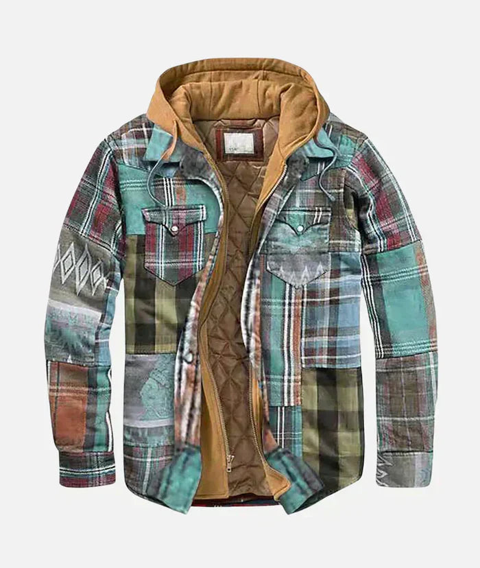 Veste patchwork à carreaux