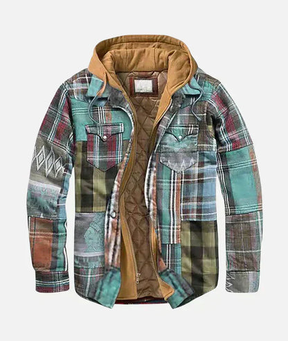 Veste patchwork à carreaux