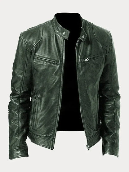 Veste en Cuir Décontractée