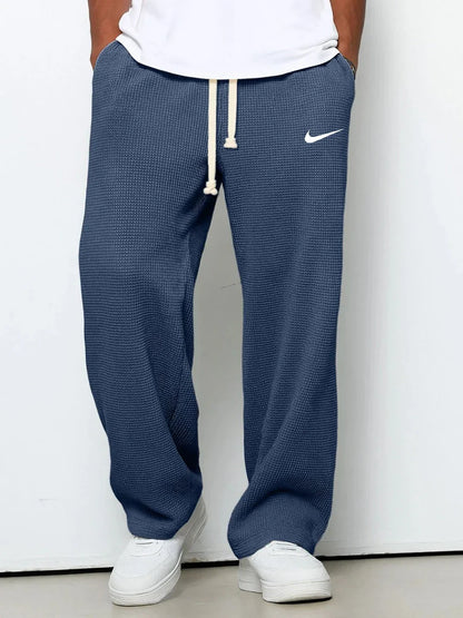 Pantalon Décontracté à Texture Gaufrée