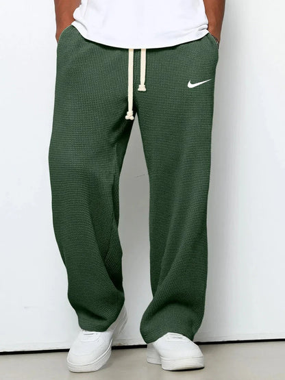 Pantalon Décontracté à Texture Gaufrée
