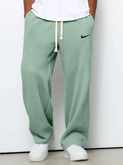 Pantalon Décontracté à Texture Gaufrée